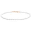 Tamaris Anklet - Elegante cavigliera in acciaio inox lucido - IP oro rosa - collana di perle di vetro regolabile fino a 25 cm - impermeabile e delicato sulla pelle