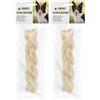 Croci King Bone - Treccia Osso per Cani, Snack Premio masticativo per Cani in Pelle Bovina Naturale, Dental Stick per la Pulizia dei Denti, 20 cm - 90 g (Confezione da 2)