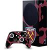 Head Case Designs Licenza Ufficiale West Ham United FC Stampa Mucca Arte Pacchetto Console Da Gioco Wrap E Pelle Per Controller Compatibile con Xbox Series S Console & Controller Bundle