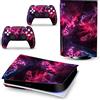 PDURMBUAB Nessuna Schiuma Nessuna Bolla Pelle Decalcomanie Anime Console Per PS5 Disk Edition 2 Controller Pellicola Vinile Avvolge, Durevole, Resistente Graffi 13349