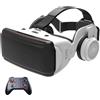 MZECH Cuffie Occhiali 3D VR, Visore Realtà Virtuale 3D, VR Visore Cuffie con Lenti HD Anti Luce Blu, per iPhone/Android Smartphones da 4,7 a 7,2 pollici, Regali di Natale per bambini e adulti(C)