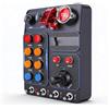 Dpofirs Scatola di Pulsanti da Corsa RGB Scatola di Controllo di Simulazione di Corsa con 30 Opzioni Programmabili Controller di Gioco per PC per Simulatore Agricolo Dangerous T150 7,24x5,67x3,09