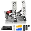 SIMSONN Plus X Sim Racing Pedals Pedali idraulici HE con per simulatore di corse su PC Supporto per reattore aptico argento (PLUS X SILVER P2-H2)