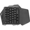 Tomantery Tastiera da Gioco con una Sola Mano Illuminazione RGB Wireless Tastiera da Gioco a 35 Tasti Materiale ABS Compatto per Computer