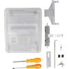 EIMSOAH Guscio di Ricambio per Console di Gioco SFC, Custodia Protettiva in ABS Bianco Trasparente con Accessori, Compatibile con Cartucce NA NTSC U C SFC JP NTSC J EU PAL