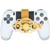 Generico Mini 3D printing Steering Wheel for PS4 Game Controller Auxiliary Racing Steering Wheel Replacement Accessories (Metallic gold)