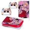 PDURMBUAB Nessuna Schiuma Nessuna Bolla Pelle Decalcomanie Anime Console Per PS5 Disk Edition 2 Controller Pellicola Vinile Avvolge, Durevole, Resistente Graffi 12709