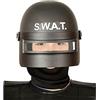 FIESTAS GUIRCA Casco elmo antisommossa poliziotto swat bambino - Casco da SWAT Celere per Bambino - Guirca- Casco Elmetto SWAT Corpi Speciali, Colore Nero, Taglia Unica Bambino, 13017