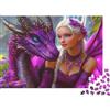 KQJZXNHPGR Drago Viola Puzzle per Adulti Puzzle 1000 Pezzi Fata Fantasy Relax Arredo Regalo 70x50cm/1000pcs