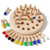 ZHITENG Scacchi di Memoria in Legno Bambino, Giochi Montessori Memory Gioco Scacchi Legno, Educativo Giocattolo di Cognitiva del Colore, Giocattolo per la Memoria Gioco Educativo a Partire dai 3 Anni