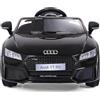 COSTWAY Audi 12V Auto Elettrica per Bambini, Macchina Elettrica con Velocità 2,5-5 km/ora, con Telecomando USB MP3 Luci LED (Nero)