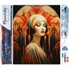 Figured'Art Diamond Painting Art 5D kit completo 40x50cm Tela Arrotolata Interamente da Ricoprire di Diamonds Quadrati - Donna Art Deco - Pittura Diamante - Attività Creativa per Adulti