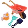 Mikinona Set da 6 Pezzi Giocattoli da Spiaggia, Giocattolo Educativo in Plastica Resistente, Carrello Arancione Accessori per Giochi Estivi All'aperto sulla Sabbia Colore Colore Casuale