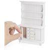Odoria 1/12 Miniatura Armadio Bianca con Banco da Lavoro Accessori per Mobili di Casa Delle Bambole