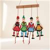 Latemeia Confezione da 4 Marionette Marionette, in Legno Colorato per Bambini con Arti Mobili, Bambole in Legno Fatte a Mano per Giochi Fantasiosi, Decorazioni per Interni