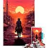 WGLINGX Puzzle per adulti da 1000 pezzi di Arthur di Red Dead Redemption Un gioco avvincente che stimola la pazienza l'analisi e la logica Regalo di compleanno (dimensioni 38x52cm)