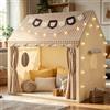 MUHMUH Casetta da gioco per bambini, tenda da gioco, tenda da principessa con finestre, spazio accogliente, decorazione per la cameretta dei bambini