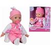 Simba Laura 105140489 - Bambola per Bambini, 38 cm, con Occhi per Dormire, in Dolce Pagliaccetto, 24 Pezzi, Bambola da Gioco, Bambola per Bambini a Partire dai 2 Anni in su