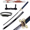 Hashiman Katana Demon - Vera Manga Sciabola + Porta Spada di Legno + Cintura - Catana Giapponese Decorazione Cosplay Giocattolo per Bambini Adulti Gioco Costumi (Muichiro Tokito)
