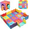 Facarler Tappeto Bambini Puzzle,25 Pezzi Puzzle,Tappeto Gioco per Neonato in soffice Schiuma EVA Tappeto Gioco Bambini Recinto 120x120cm,Puzzle con Lettere e Numeri | CE-zertifiziert & CCC