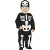 FIESTAS GUIRCA | Costume Scheletro Bambini (2-3 Anni) - Tuta e Cappello - Costumi di Halloween e Feste in Maschera per Bambini Unisex - Ideale per Celebrazioni di Scheletri - Nero e Bianco