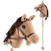 BIECO Cavallo a Bastone Hazel | Hobby Horse Bambini | Cavallo a Rotelle | di Legno | Cavalli Bastone per Bambini | Accessori