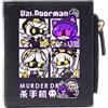 JUSONGKWCP Murder Uzi Drone Portafoglio in Pelle PU | Portafoglio Bifold Alla Moda Con Tasca Portamonete Con Cerniera | Portafogli Portamonete Multicarte Per Contanti, Monete, Carte (Nero-2)