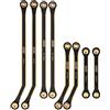 INJORA Gioco Elevato Collegamenti allo Chassis Rivestimento Nero Ottone Kit di Collegamento per SCX24 90081 1/24 RC Crawler Upgrade Part, 36g