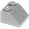 LEGO Parti e pezzi: grigio chiaro (grigio pietra media) 2x2 45 pendenza x20