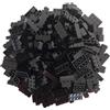 Q-Bricks Set di mattoncini classici | 300 pezzi di mattoni base in 5 forme | Colore: Nero Traffico | Confezionato in una scatola riutilizzabile | 100% compatibile| Prodotta nell'UE