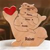 Smile lab Puzzle Personalizzato in Legno Famiglia Festa Della Mamma Idee Regalo Puzzle con Nomi Regalo Donna Uomo Compleanno Natale Anniversario Decorazioni Casa (Balena)
