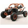 WITIT INTERIORS WITIT Auto Automobile ELETTRICA Radiocomandata ATV BUGGY OFF-ROAD per Bambino Bambina Bambini XSDU-808 24V 7Ah Arancione o Rosa 4 motori, bluetooth, USB, LED, telecomando, carico max 30 Kg (Arancione)