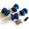 EPTNNASO Aluminum Splined 17mm Wheel Hubs Hex Adaptar -4pcs Blue For Traxxas 1/10 E REVO 2.0 VXL 8654 7758