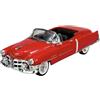 Generisch Welly Modello Auto Compatibile con Cadilac Eldorado Cabrio Aperto Rosso 1953-19660 Rosso 1/24 1:24 Metallo Modello Auto Il Cast Nuovo in Scatola 22414