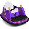 COSTWAY Veicolo Elettrico Macchina Elettrica Design Autoscontro per Bambini, Girevole a 360°, con Luci e Musica, con Telecomando, per Bambini 2-5 Anni (Viola)