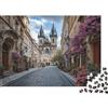 CXKEPRRGOFFw Strada Centro Storico Praga Puzzle 1000 Pezzi Puzzle per Adulti Carta Vista Cattedrale Relax Casa Regalo 70x50cm/1000pcs