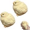 Aufquwk Squeeze Chicken Toys, 3 Pollici Pulcino Squishy Fidget Toys, Fl-uffy Chubby Pulcino Giocattoli Sensoriali Antistress, Squishy Pulcino Giallo a Rimbalzo Rapido, per Bambini e Adulti (2 Pack)