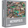 Cloudberries Metropolis Puzzle Dettagliato e Impegnativo per Adulti da 2.000 Pezzi a Tema Architettonico con la Pianta di Una Città in 3D