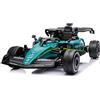 FINOOS Aston Martin 24 V Formula-1 Auto elettrica per bambini, con pneumatici in gomma, sedile in pelle e 4x4