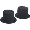 Didiseaon 2 Pezzi Cappelli Miniature Neri per Bambole e Animali Domestici, Decorazioni DIY per Abbigliamento Bambola e Lavoretti Creativi