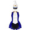 TiaoBug Costume Domatrice Circo Bambina Vestito da Ballo Latino Bambina con Cappello Abito da Pattinaggio Artistico Ringmaster Costume Carnevale Halloween Blu reale 5-6 anni