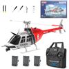 TENIREALX RC ERA C138 Bell 206 RC elicottero giocattolo, scala 1:30 6CH 6-Axis Gyro Flybarless No Aileron Remote Control RTF Aircraft con mantenimento dell'altitudine e posizionamento del flusso ottico