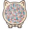Generico Scatola Puzzle In Legno A Forma Di Gatto 23,7x21,8 cm Puzzle Per Gatti A Forma Di Animale Puzzles in legno a formas di gatto color Morandi da 135 pezzi Giocattolo Di Precisione Per Amanti Dei Gatti