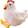 TOPLITHE Peluche Di Pollo, Cuscini Di Peluche Di Peluche Abbracciati Divertenti Giocattolo Carino Regalo Di Compleanno Di Natale For Bambini Ragazzi Ragazze(White,30CM/12IN)