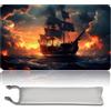 MilkPlaymat MTG PlayMat - Tappetino da gioco MTG, 60 cm x 35 cm, arte originale, antiscivolo, con base in gomma e bordi cuciti, Commander TCG arrotolabile e tappetino pieghevole (Non Zone, mtg48-9)