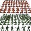 Pesoncarl 200 Pezzi di plastica degli Uomini dell'Esercito 12 Modelli di soldatini Misti Gioco fantasioso dell'Esercito degli Uomini Action Figure per i Bambini 3 Anni in su Favore di Partito