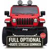 TOYSCAR Macchina Elettrica Per Bambini Jeep Wrangler Rubicon Full Optional CON TAPPETINI Auto Elettrica Per Bambini Telecomandata 2 posti Sedile In Pelle Porte Apribili Doppio Motore Elettrico 12V TOYSCAR