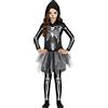 FIESTAS GUIRCA Costume da Scheletro con Tutù - Con stampa 3D - Costume Bambina Halloween 5-6 Anni