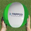 Wanapix | Palla da Spiaggia Personalizzata | Pallone da Spiaggia Gonfiabile con Foto o Testo a Scelta | Design Bicolore Verde e Bianco | PVC | Per Spiaggia o Piscina | 100% Personalizzato