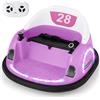 COSTWAY 12V Autoscontro Elettrico per Bambini, Macchina Elettrica Cavalcabile con Telecomando, Luci Musica e Imbottitura Anti-collisione, Auto a Scontro per Bambini 18 Mesi + (Rosa)